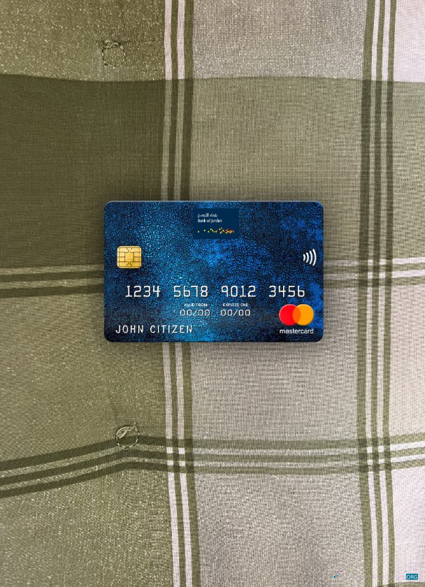 Download Jordan Bank of Jordan mastercard photolook front Photoshop template